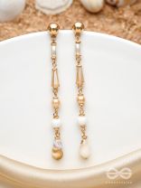 The Dewfall- Golden Embellished Earrings