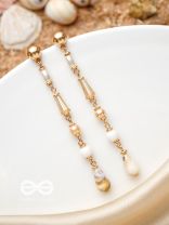 The Dewfall- Golden Embellished Earrings
