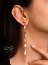 The Dewfall- Golden Embellished Earrings