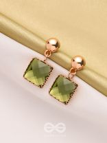 The Jade Box- Golden Embellished Earrings