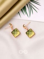 The Jade Box- Golden Embellished Earrings