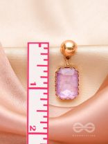 The Purple Haze- Golden Embellished Earrings