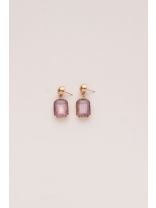 The Purple Haze- Golden Embellished Earrings