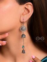 Ring a Bell- Oxidised Jhumka Earrings