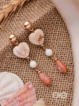 Heart of Gold- Golden Embellished Earrings
