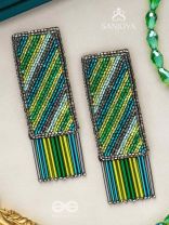 Pravish - The Colorful Rains - Cutdana Hand Embroidered Earrings