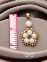 The Winter Bloom- Golden Embellished Earrings