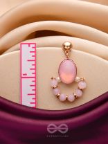 The Bubblegum Pink- Golden Embellished Earrings