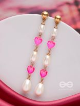 The Love Language- Golden & Pink Pearl Earrings