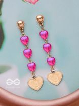 The Cupid's Arrow- Golden Embellished Earrings