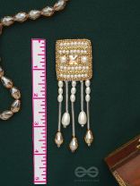 Sthagika- The Adorned Box- Pearls, Stones & Beads Embroidered Earrings