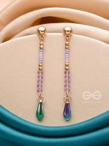 The Lavender Falls- Golden Embellished Earrings