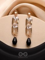 The Black Magic Mystic- Golden Embellished Earrings