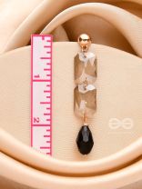 The Black Magic Mystic- Golden Embellished Earrings