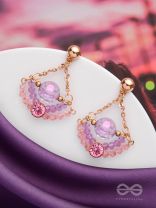 The Luxe Lotus- Golden Embellished Earrings