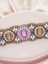 Srija- The String of Flowers- Pearls & Stones Embroidered Choker Necklace