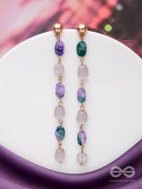 The Rollin' Stones- Golden Embellished Earrings