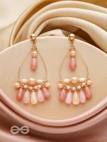 The Rose Shower- Golden Embellished Earrings