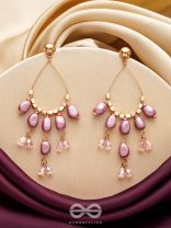 The Violet Mist- Golden Embellished Earrings