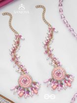 Priyaala- The Flower Vine- Pearls & Sequins Embroidered Chain Earrings