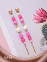 The Coral Rains- Golden Embellished Earrings