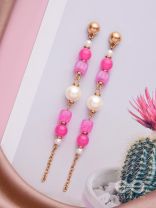 The Coral Rains- Golden Embellished Earrings