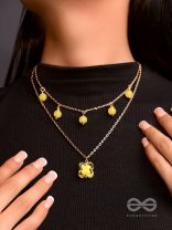 The Sunshine Sparkle- Golden Layered Necklace With Anti-Tarnish Coating 