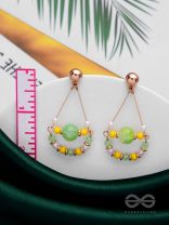 The Swingin' Swag- Golden Embellished Earrings