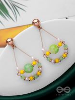 The Swingin' Swag- Golden Embellished Earrings