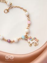 The Enchanting Unicorn- Golden Embellished Bracelet