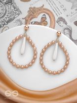 The Moon Dance- Golden Pearl Earrings