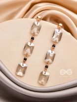 The Charcoal Charm- Golden Embellished Earrings
