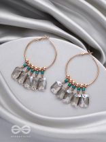 The Ebony Enchantment- Golden Embellished Earrings