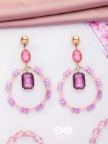 The Glittering Globe- Golden Embellished Earrings