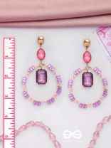 The Glittering Globe- Golden Embellished Earrings