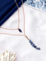 The Rock Candy- Golden Embellished Layered Necklace With Anti-Tarnish Coating