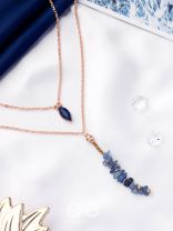 The Rock Candy- Golden Embellished Layered Necklace With Anti-Tarnish Coating