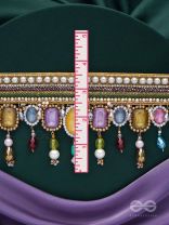 Shikhina- The Bright Lamps- Stones, Sequins & Beads Embroidered Choker Necklace