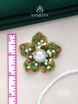 Triyashti- The Ravishing Wildflower-  Pearls, Stones & Beads Embroidered Earrings