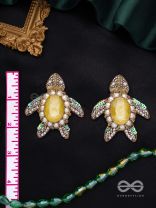 Kamatha- The Turtle Pair- Pearls, Stones & Sequins Embroidered Earrings