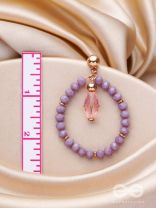 MAUVEING ON - GOLDEN BEADS EARRINGS