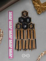 Alokika - The Unique One - Sequins And Cutdana Hand Embroidered Earrings