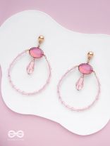 THE BLUSHING MOON - GOLDEN EMBELLISHED EARRINGS