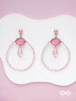 THE BLUSHING MOON - GOLDEN EMBELLISHED EARRINGS