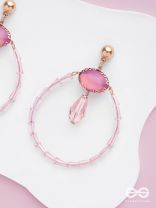 THE BLUSHING MOON - GOLDEN EMBELLISHED EARRINGS