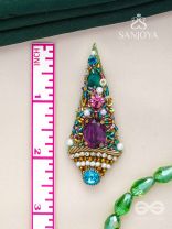 Anangika - The Lovely One - Pearls, Stones And Beads Hand Embroidered Earrings