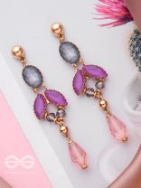 A GREY ROSE - GOLDEN STATEMENT EARRINGS
