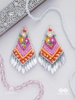 Kavisha - The Masterpiece - Pearls, Sequins And Beads Hand Embroidered Earrings (Multicolor)