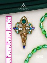 Vajrakaya - The Diamond Body - Stones, Cutdana And Beads Hand Embroidered Earrings