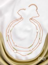 The Tranquil Garden - Multi Layered Neckpiece With Anti-Tarnish Coating